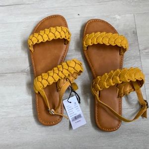 Mustard yellow sandals